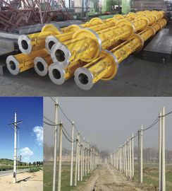 Желтые электрические поднапряженные конкретные Poles, ISO Поляка Precast бетона
