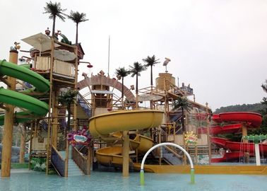 Большой корабль пирата Stype спортивной площадки Aqua дома воды с 6 скольжениями воды